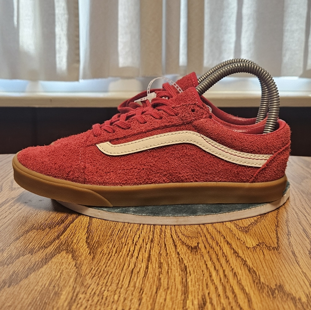 New Vans Old Skool Lowpro Suede Shoes - Red Unisex Size Men's 5 Womens 6.5 NWOB